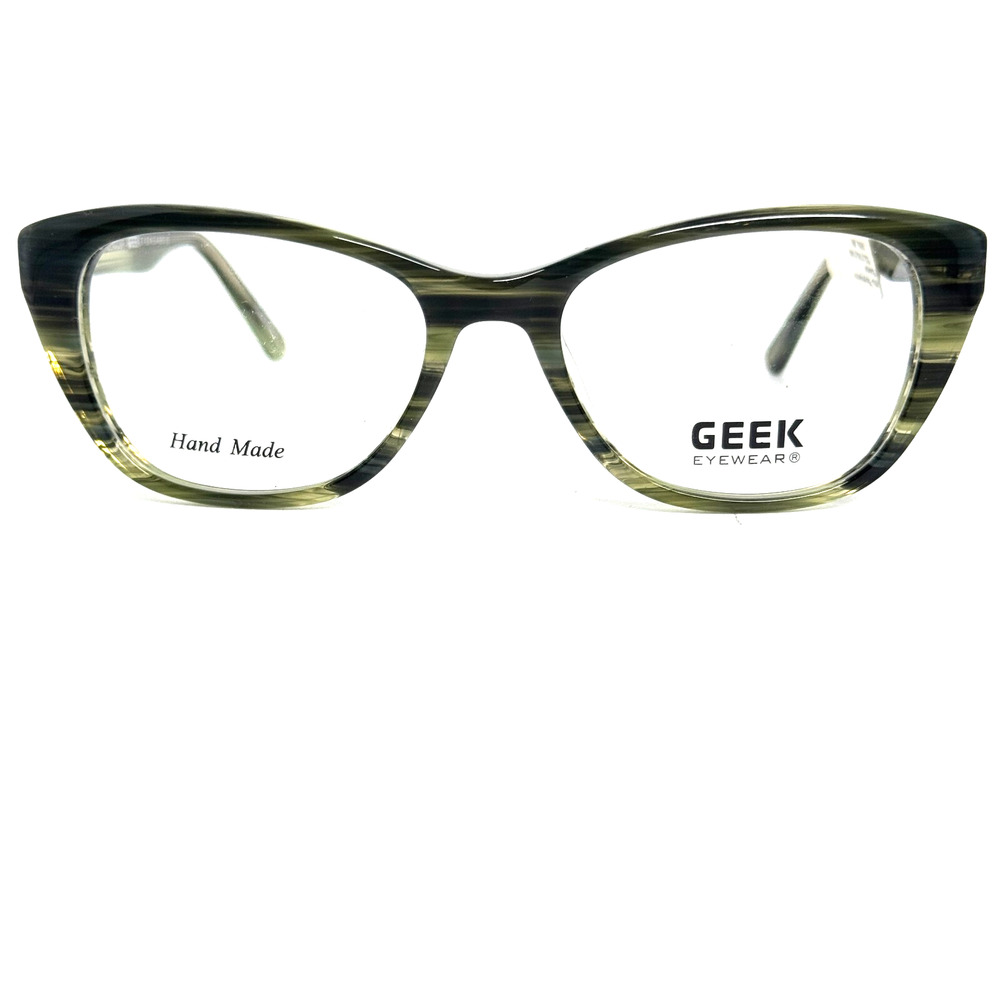 Geek Eyewear‎ Sage 52-18-140 Eyeglasses Frames Full Rim Cat Eye Green H16958